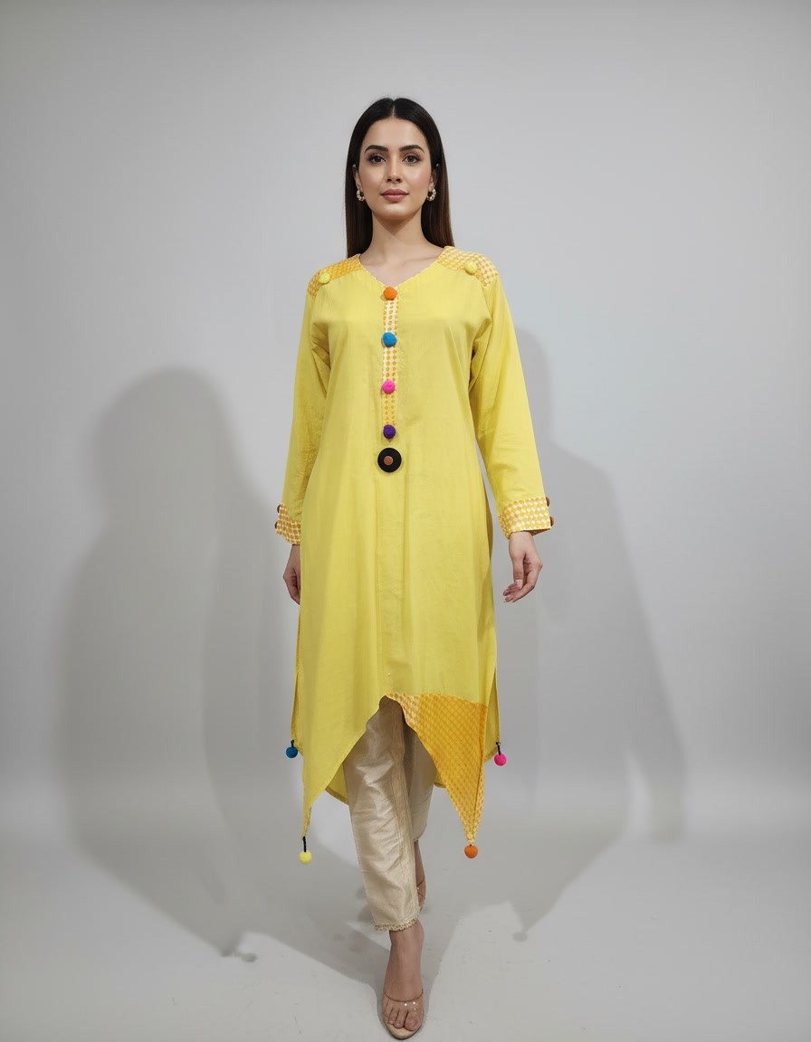 Yellow Pret Suit with Tassel
