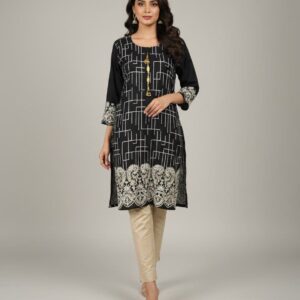 Aztec Pattern Shirt with Embroidery