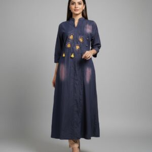 Indigo Tassel Elegance Dress