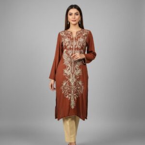 Maroon Embroidered Shirt