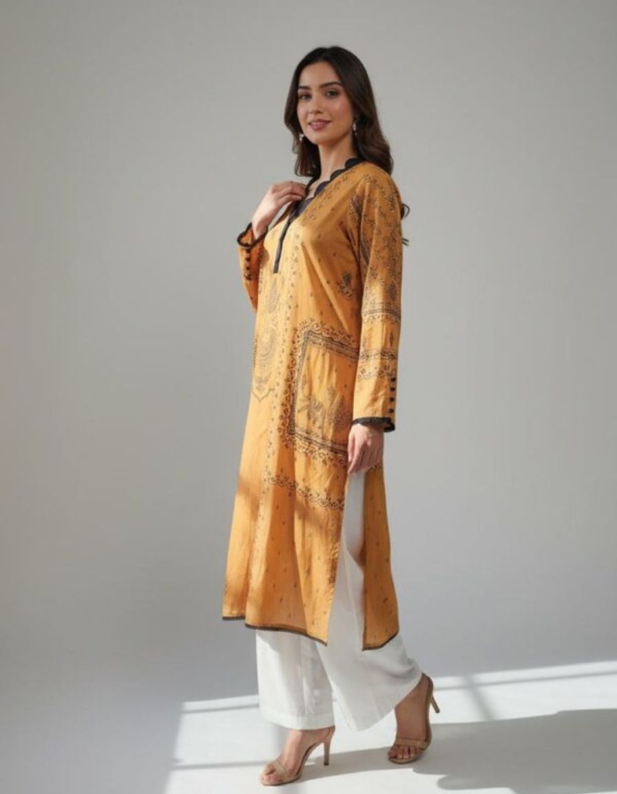 Mustard Charm Printed 2-Piece - Image 2