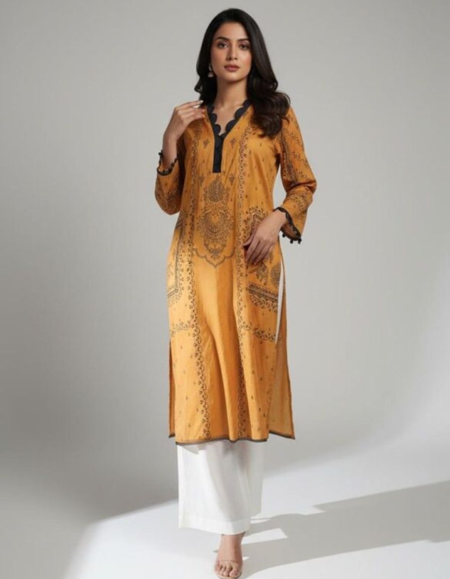 Mustard Charm Printed 2-Piece - Image 3